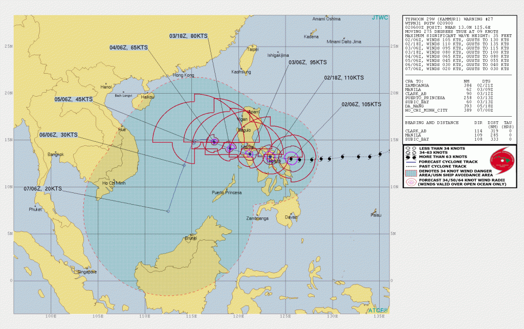 traiettoria tifone kammuri tisoy