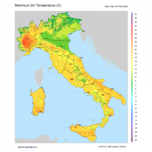 caldo record piemonte torino