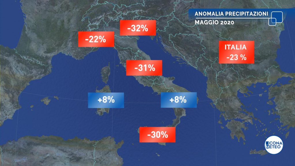 Maggio 2020: per l'Italia un mese molto caldo e secco