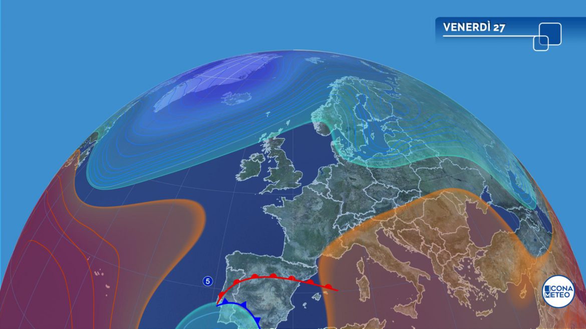 meteo venerdì