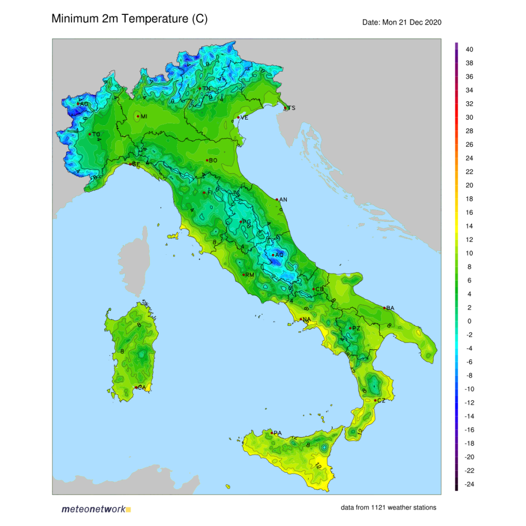 solstizio d'inverno minime