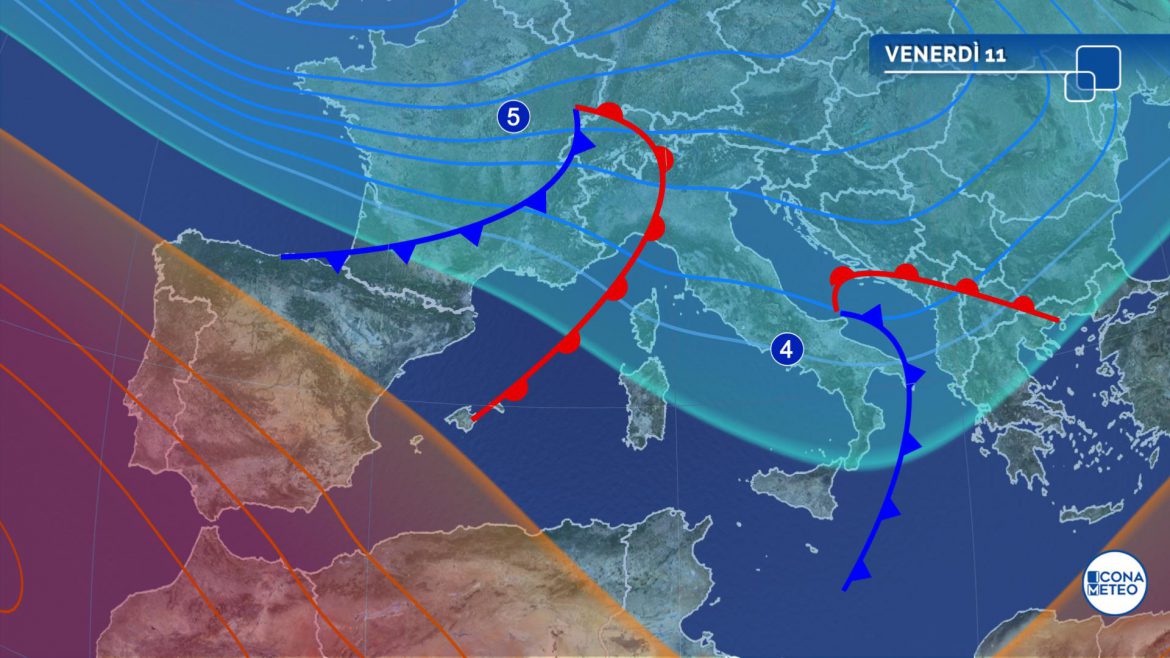 meteo venerdì