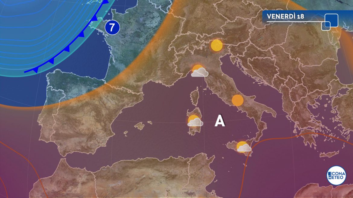 meteo venerdì