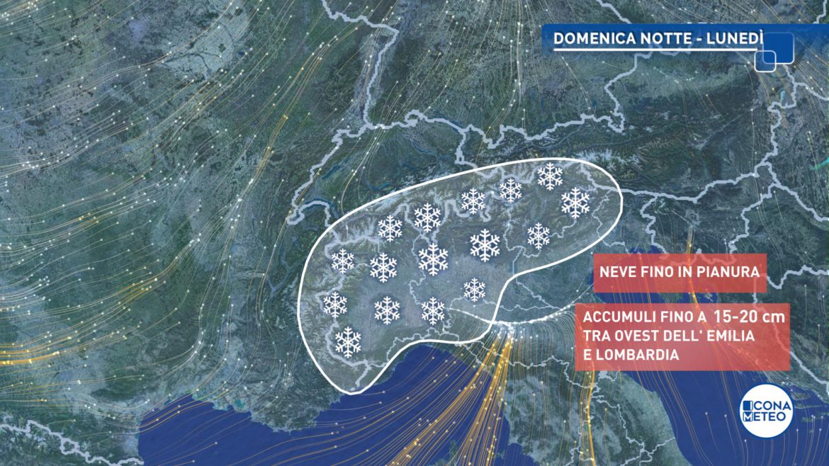 meteo maltempo lunedì