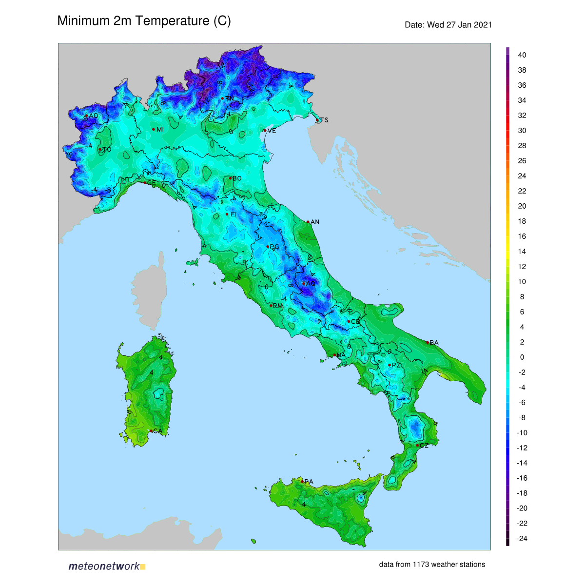 freddo mercoledì