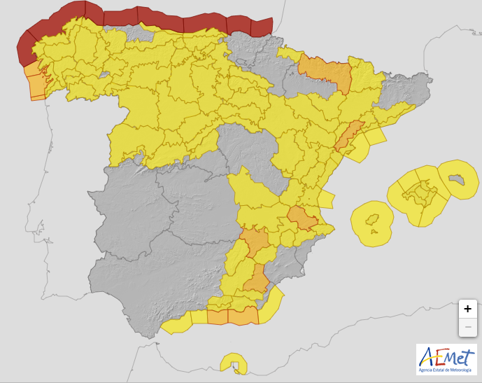 tempesta Justine allerta spagna