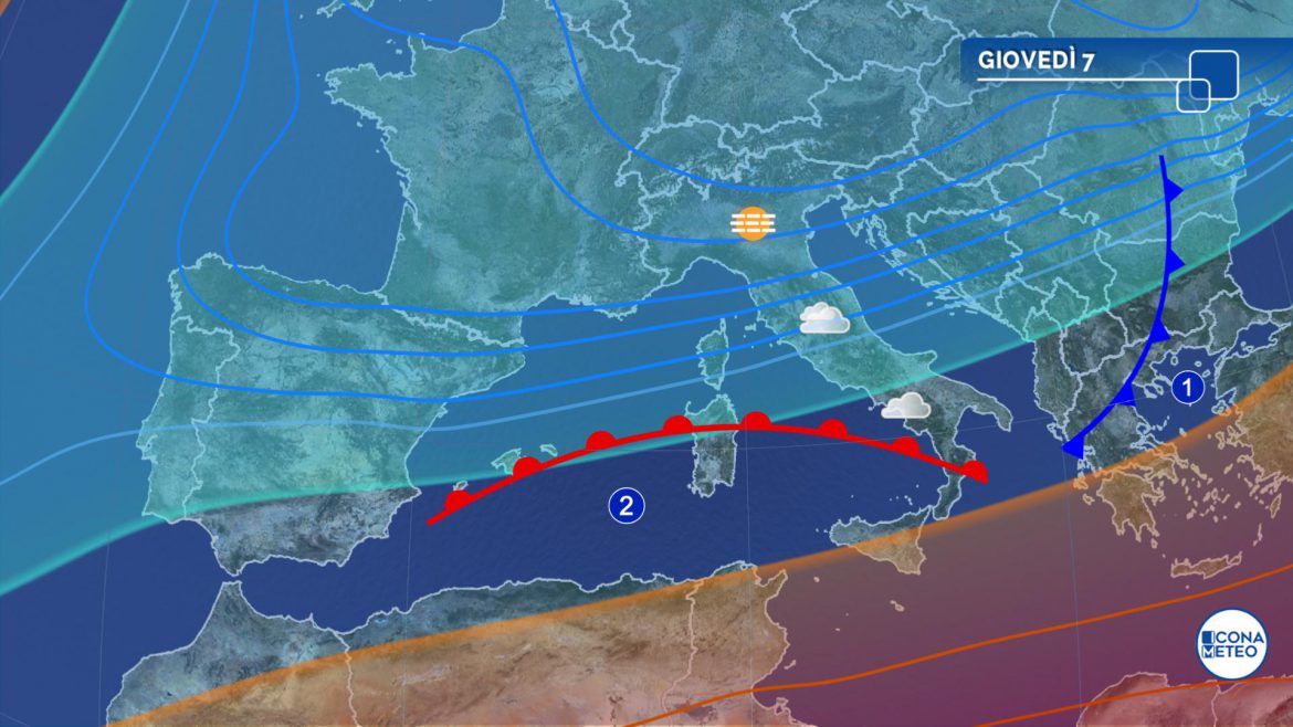 meteo giovedì 