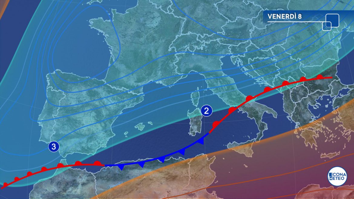 meteo venerdì