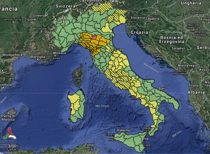 maltempo allerta sabato