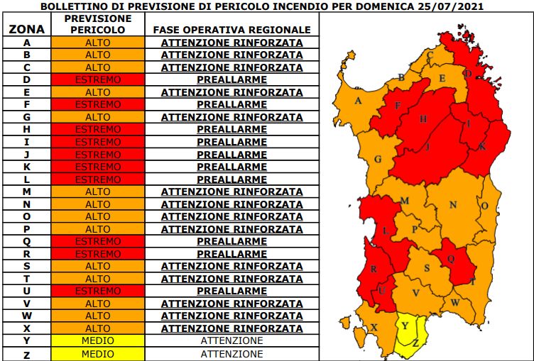 Sardegna incendi