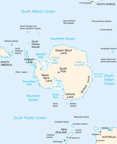 Mappa dell'Antartide
