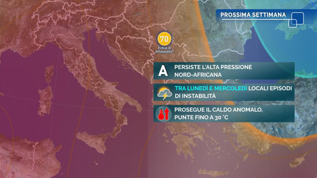 meteo prossimi giorni