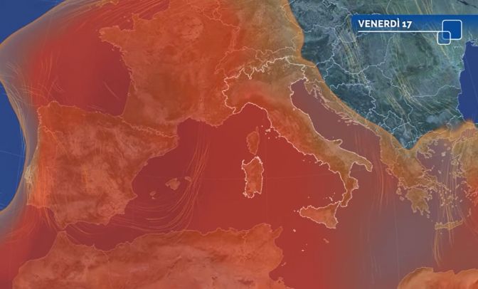 meteo venerdì caldo