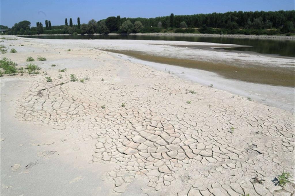 siccità fiume po anbi clima italia