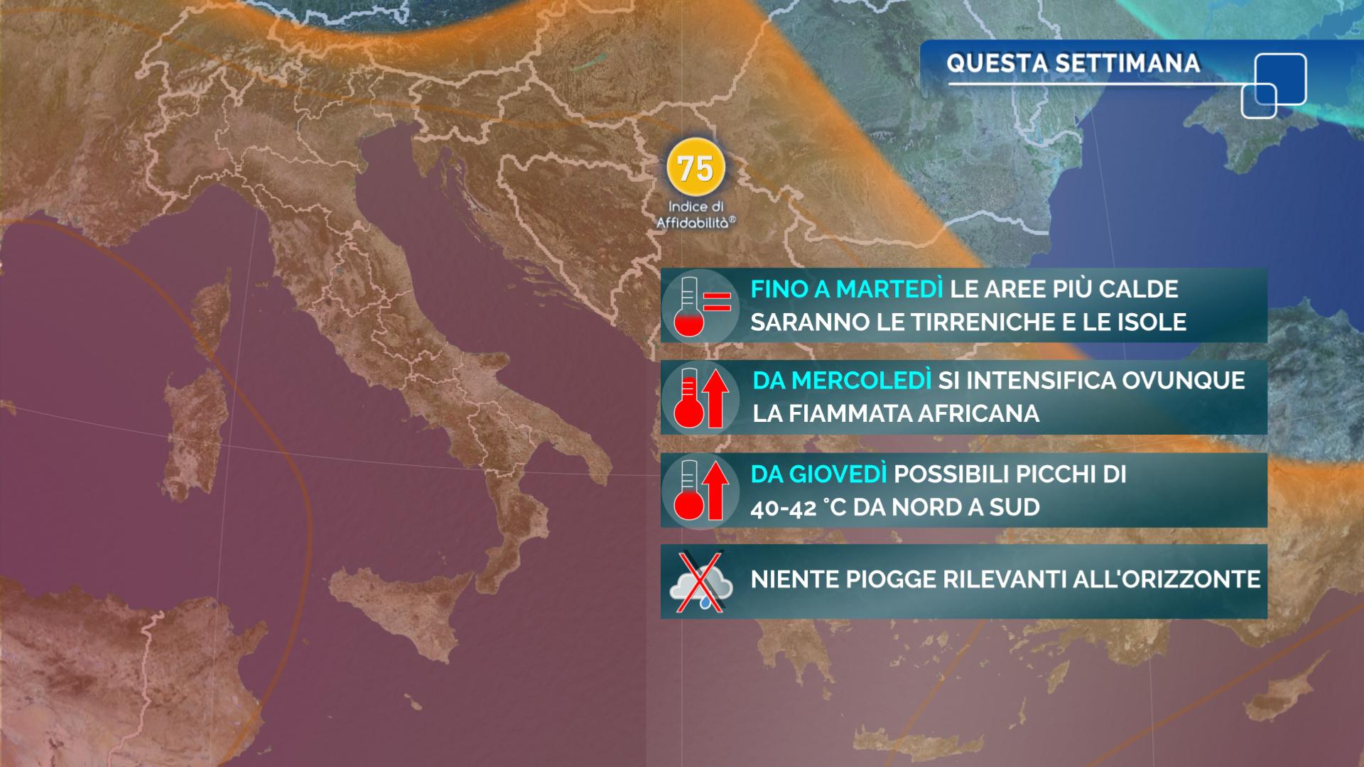 meteo caldo