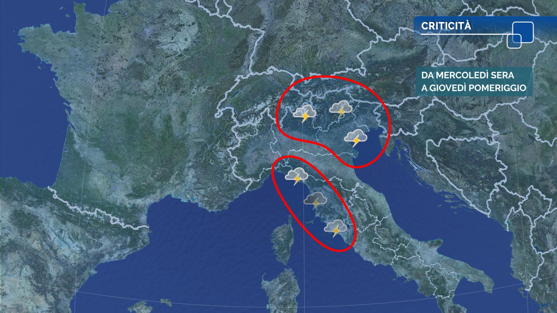 meteo mercoledì-giovedì