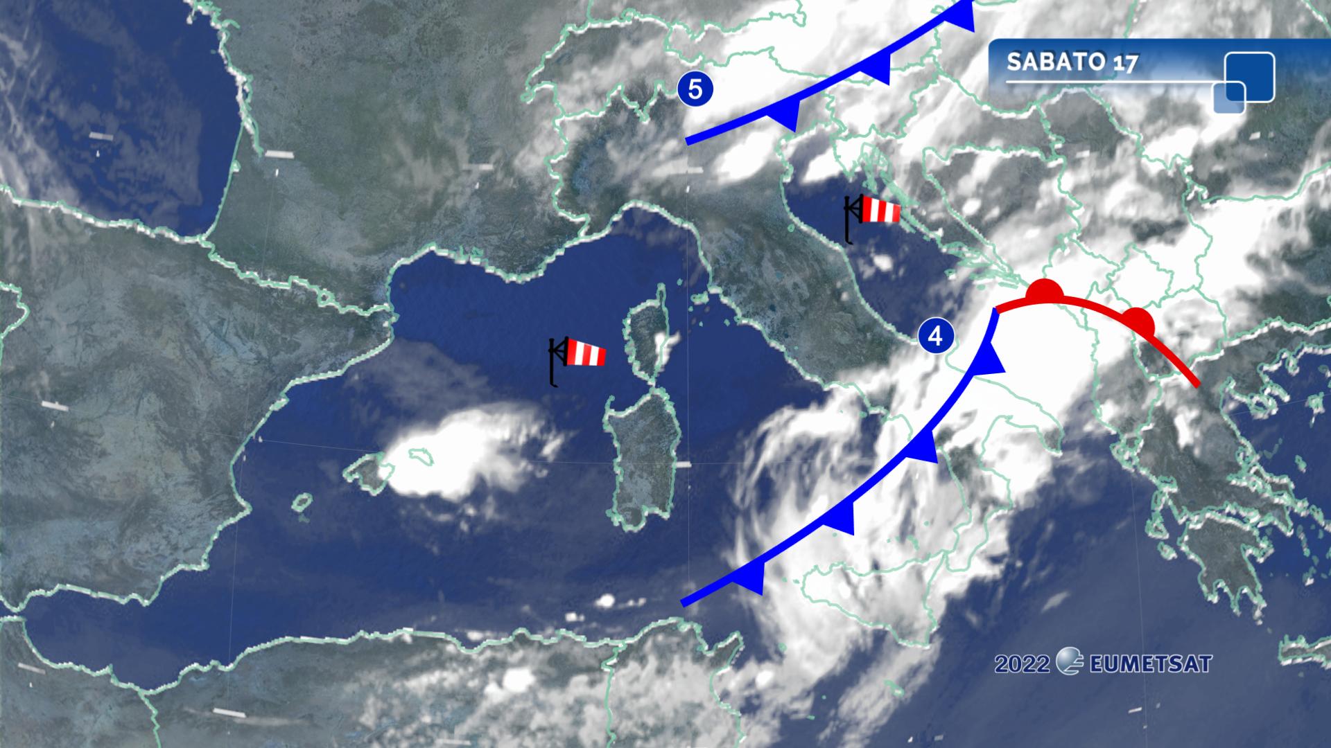 Todavía mal tiempo y vientos fuertes en Italia, ráfagas de hasta 70-90 km/h