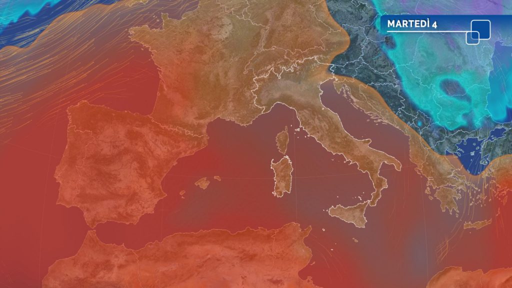 meteo martedì caldo