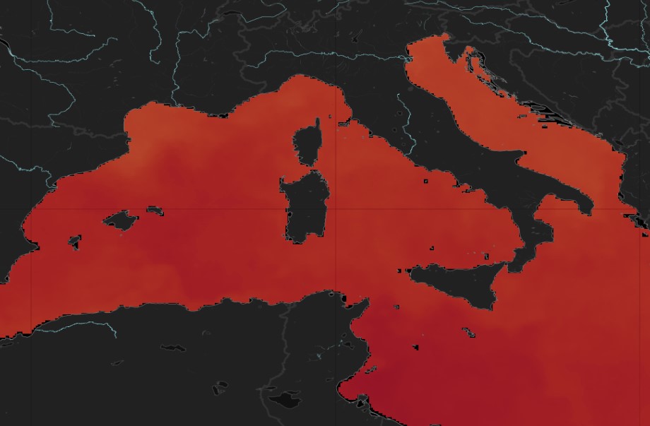 mediterraneo caldo piogge-temperatura