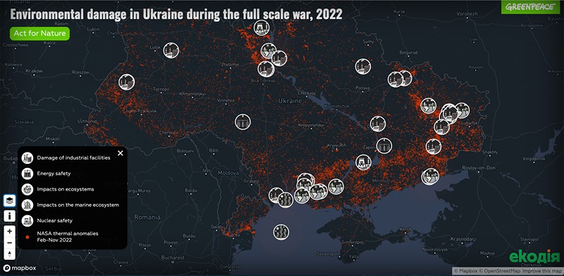 guerra ucraina - mappa dei danni ambientali (1)