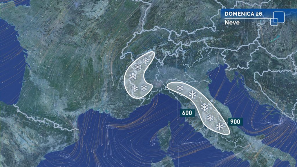 meteo weekend neve domenica