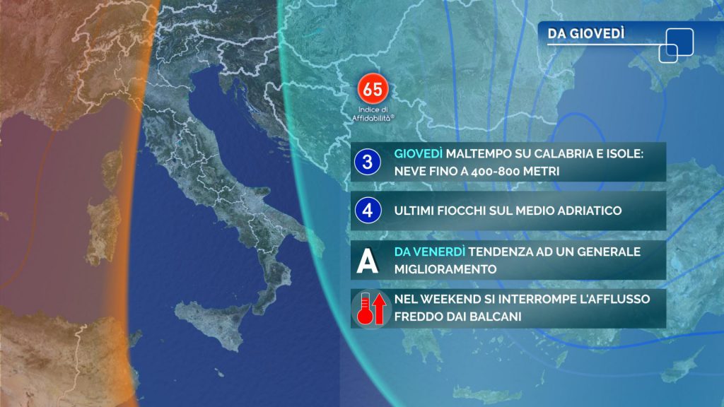 meteo da giovedì