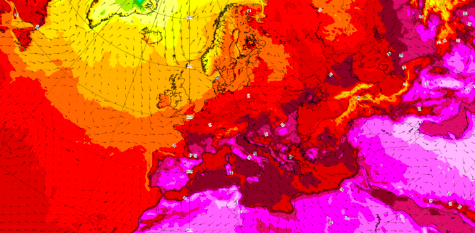 Calor extremo en el hemisferio norte: 46 grados en Sicilia, 45 en España