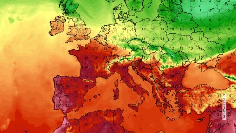 meteo caldo ottobre europa
