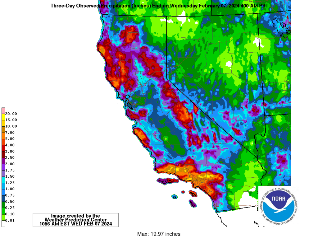 california fiume atmosferico