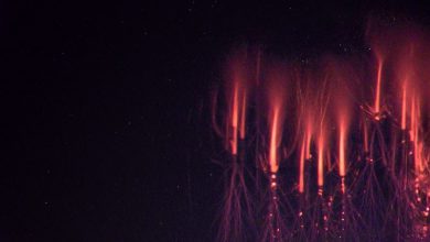 sprites foto spettro rosso fulmini