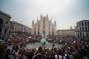 Sciopero per il clima del 27 settembre a Milano. Foto ANSA