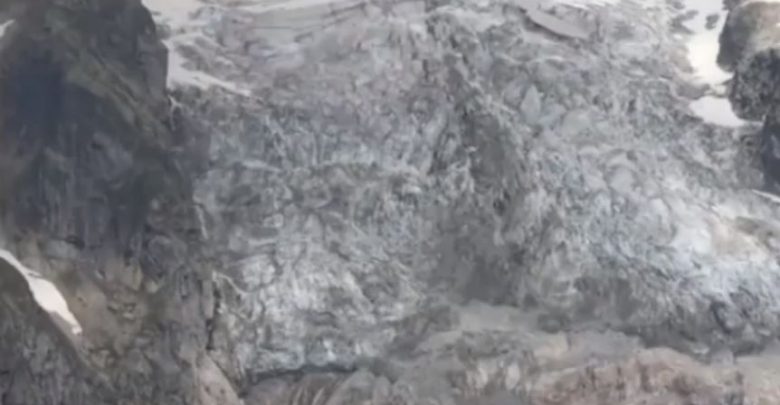 ghiacciaio monte bianco video time lapse