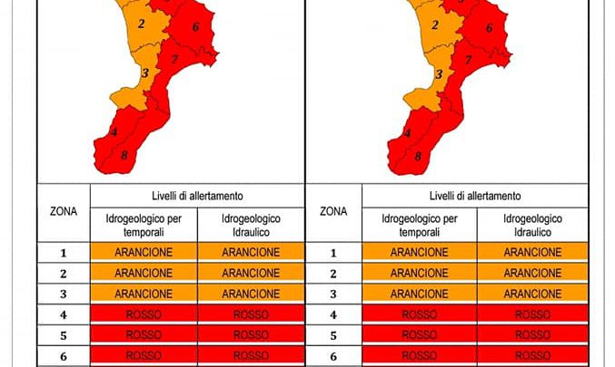 maltempo allerta calabria