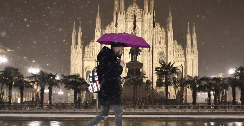 neve milano venerdì