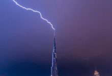 Dubai tempesta Burj Khalifa