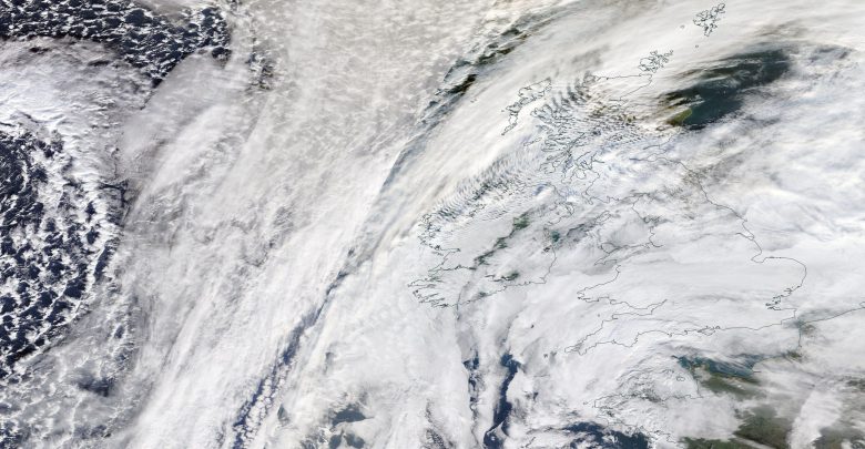 vortice polare sul regno unito e l'irlanda