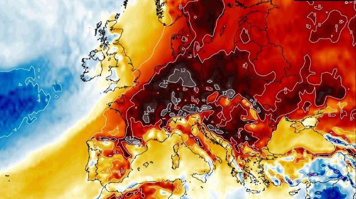 caldo europa febbraio