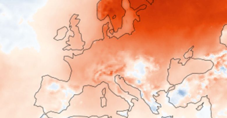 europa caldo gennaio