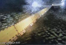 Il MOSE in azione. Foto: Comune di Venezia