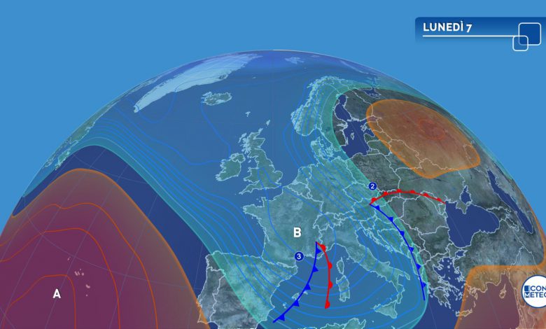 meteo lunedì 7 dicembre