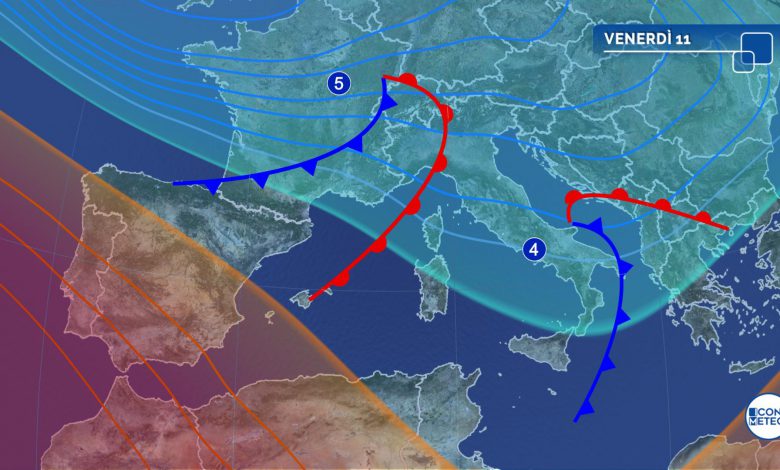 meteo venerdì