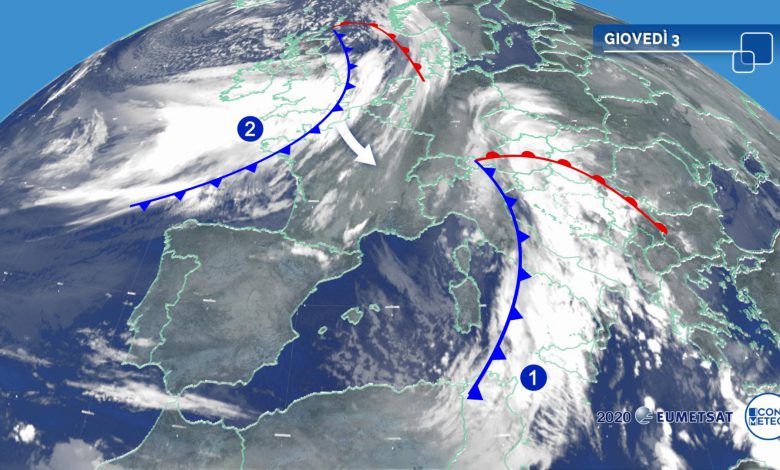 meteo giovedì 3 dicembre