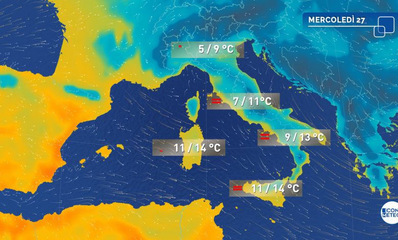 meteo mercoledì