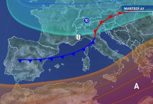 piogge/caldo martedì