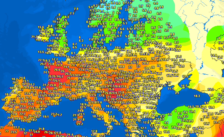 caldo anomalo Europa