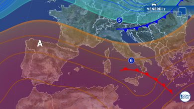 meteo venerdì