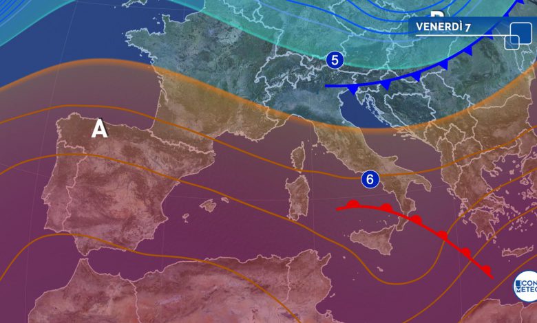 meteo venerdì