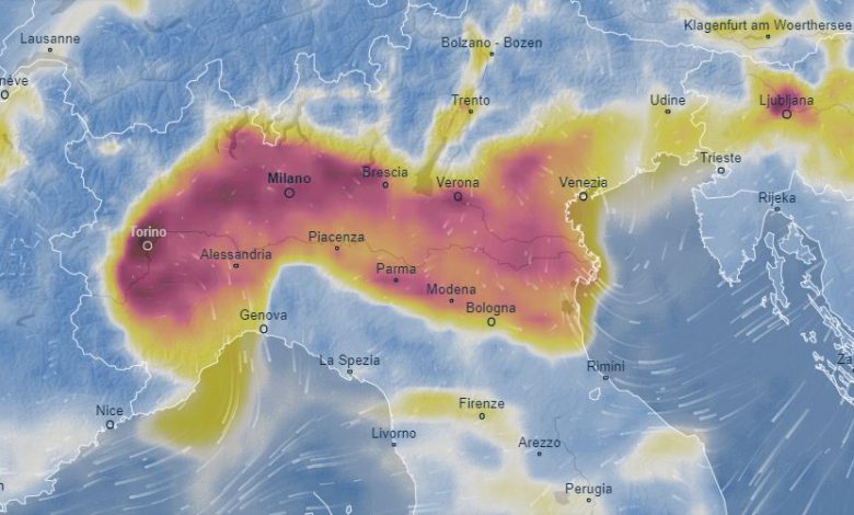 smog inquinamento mappa