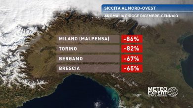 siccità nord ovest pioggia milano torino