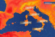 meteo caldo weekend